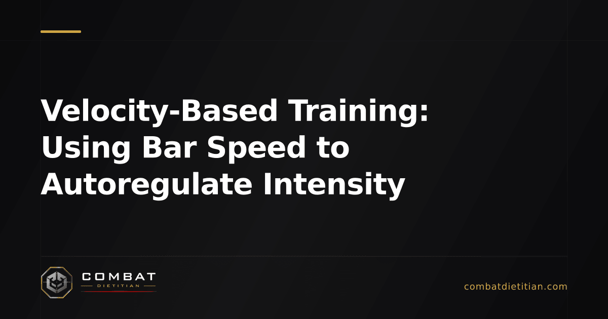 Velocity-Based Training: Using Bar Speed to Autoregulate Intensity ...